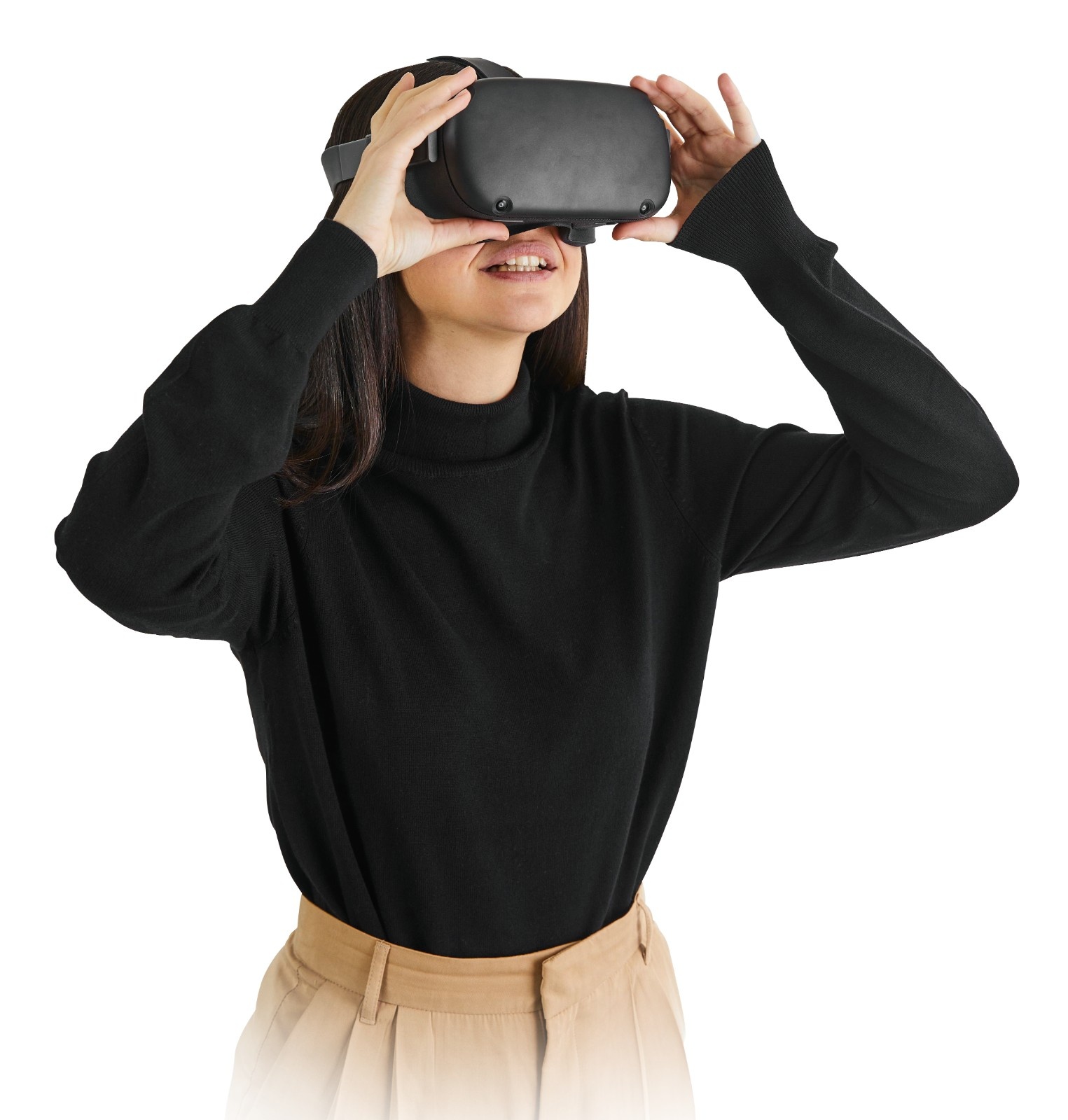 person with VR headset